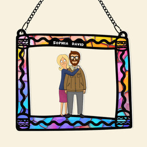Personalized Gifts For Couple Suncatcher Ornament 05ACDT040225HG-Homacus