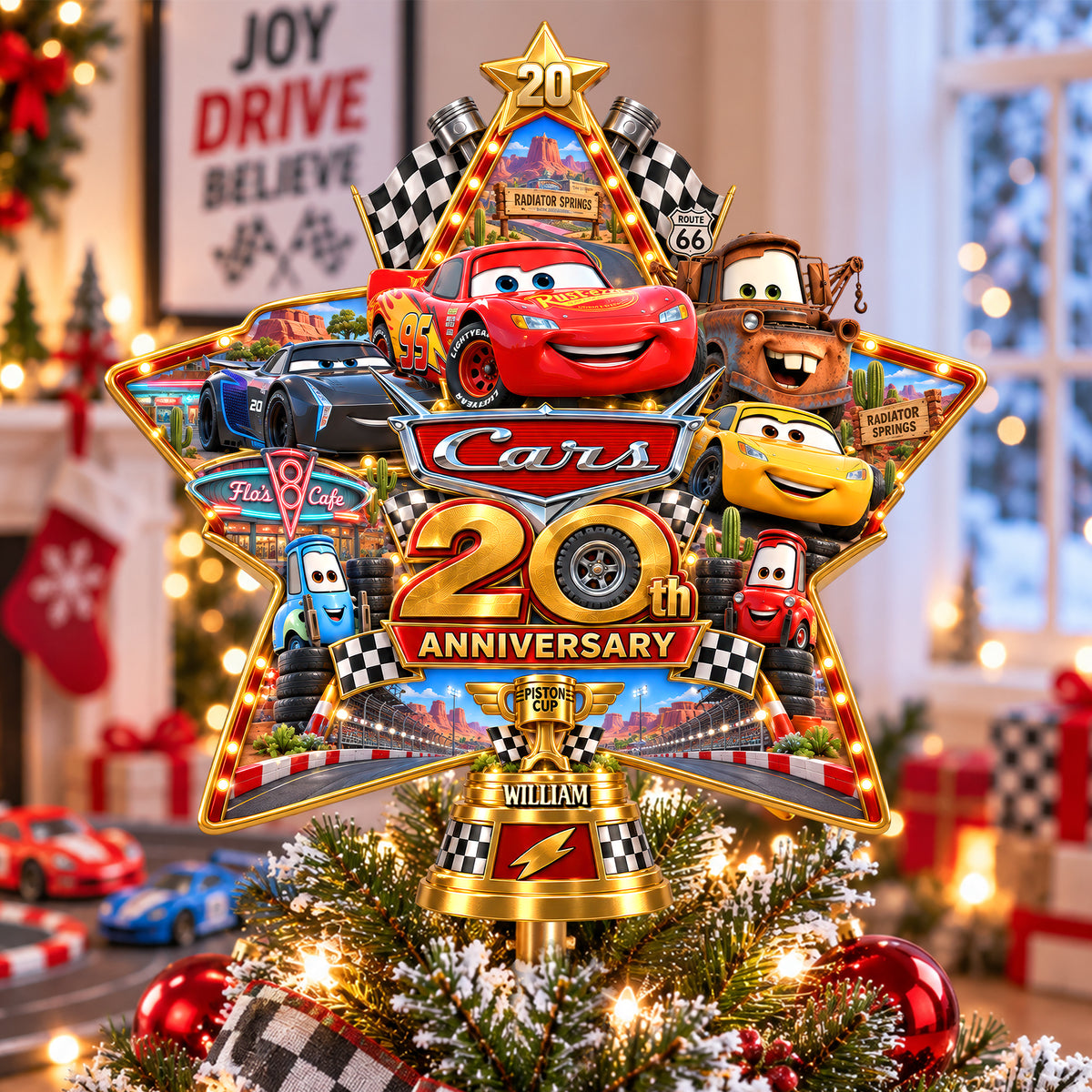 20th Anniversary Racemas Acrylic Christmas Tree Topper - Personalized Gifts For Christmas 01ohqn210926