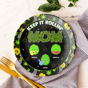 Personalized Gifts For Mom Ceramic Round Plate 021toqn210325-Homacus