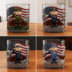 Millitary Forces Veteran Drinking Glass - Personalized Gifts For Veterans 05palu241225-Homacus