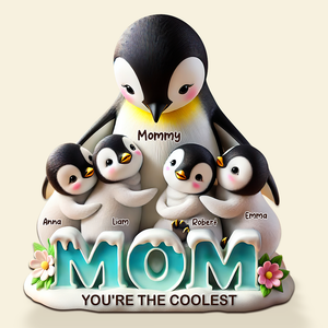 Penguin Plaque - Personalized Gifts For Mom 02hupu180425-Homacus