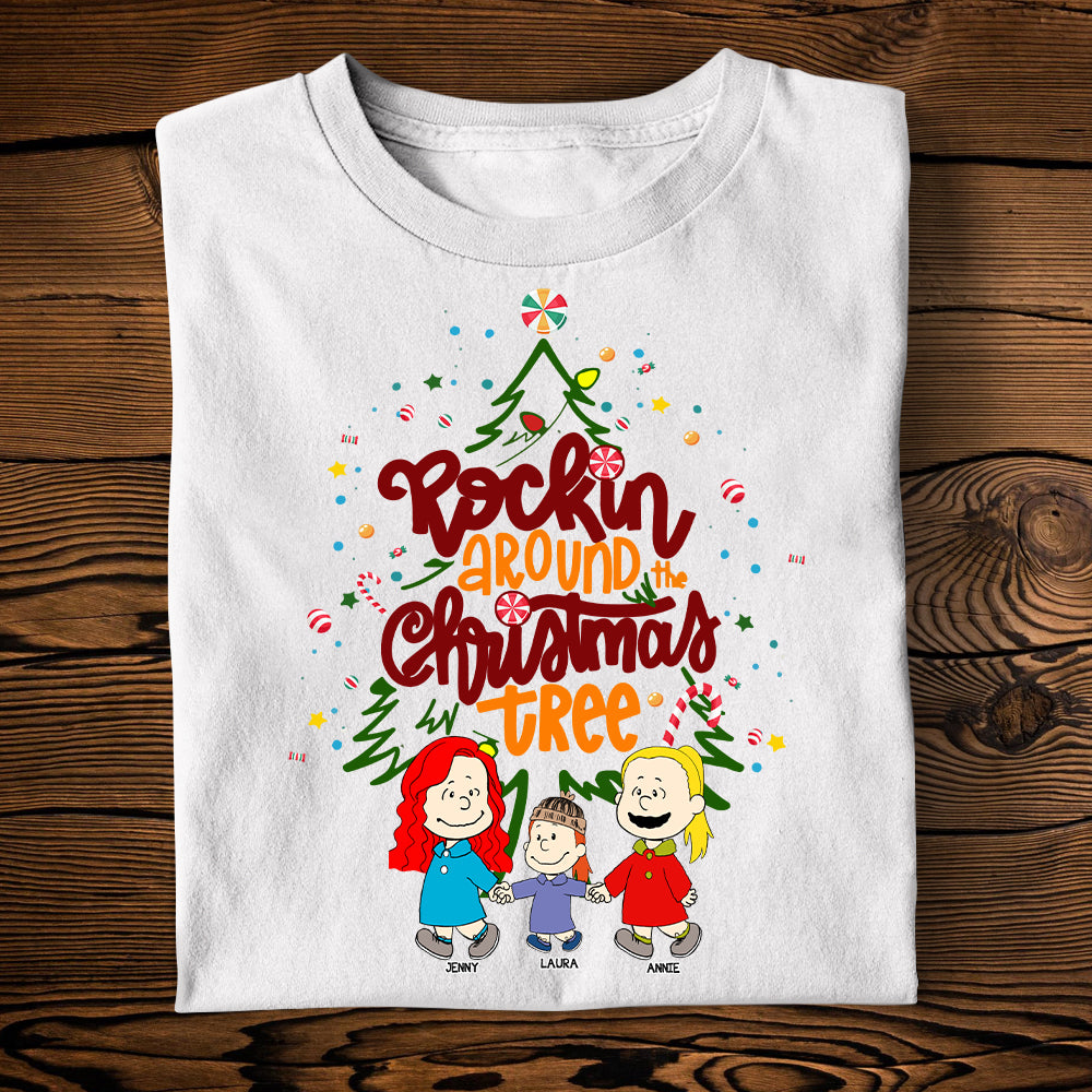 Personalized Gifts For Family Sweatshirt Around The Christmas Tree 04XQLU231124DA-Homacus