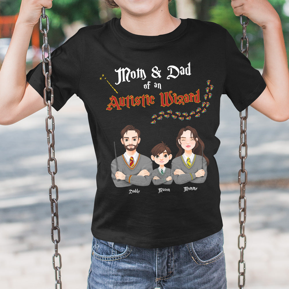 Personalized Gifts For Autism Awareness Family Shirt Wizard Family 04KAMH220225PA-Homacus