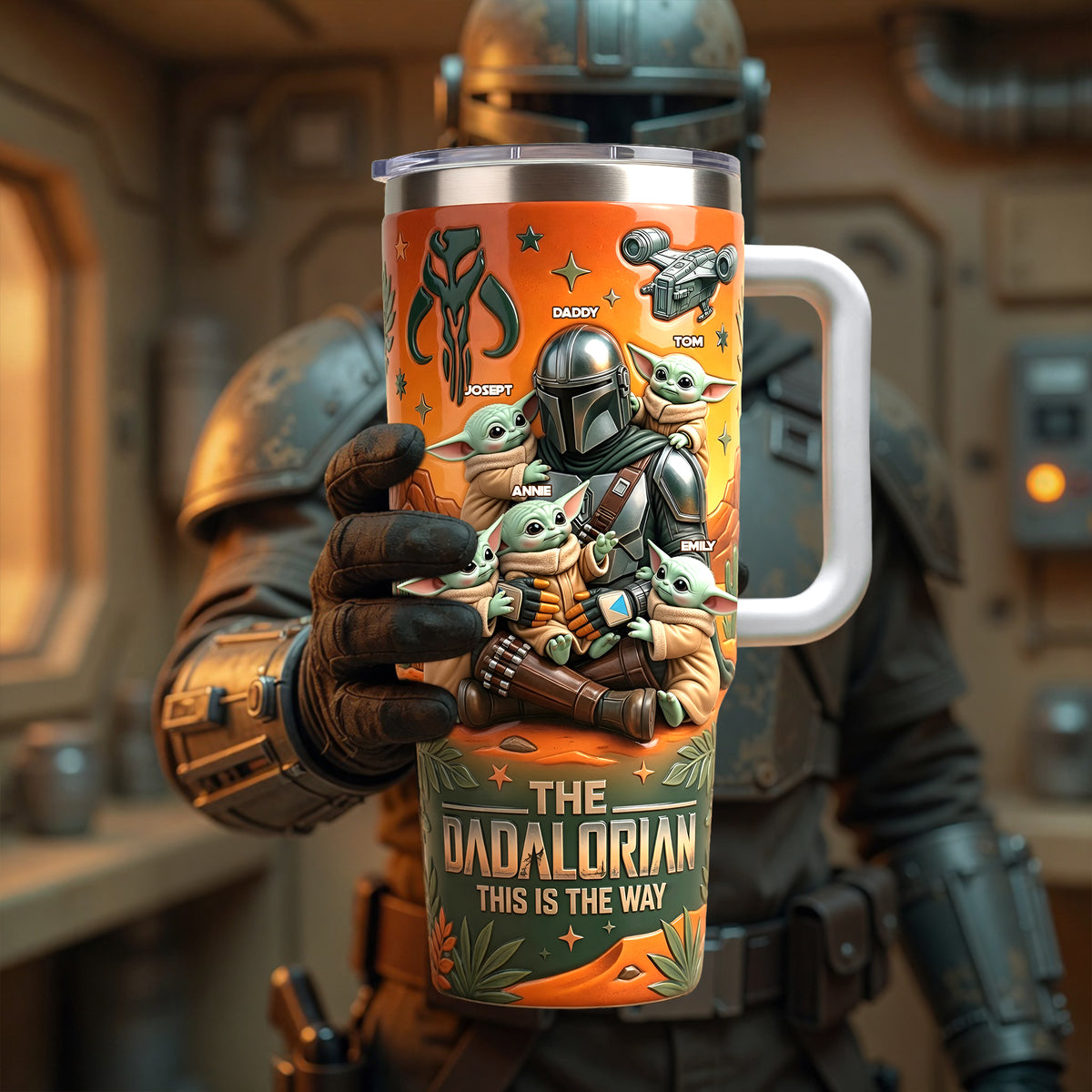 The Best Warrior Dad And Kids Tumbler - Personalized Gifts For Dads 03tylu010526-Homacus