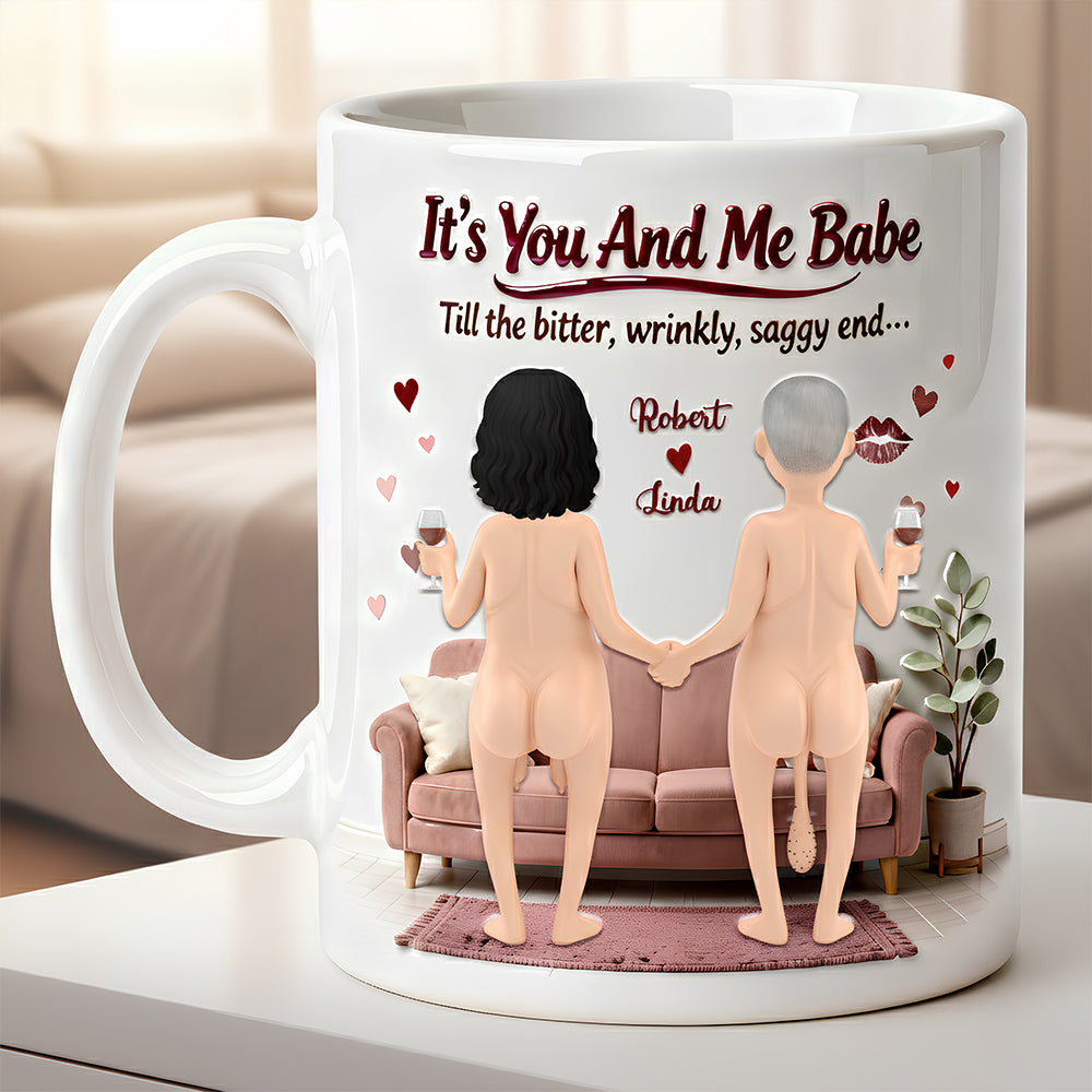 Cheers Old Couple Mug Personalized Gifts For Couple 02NADT070126-Homacus