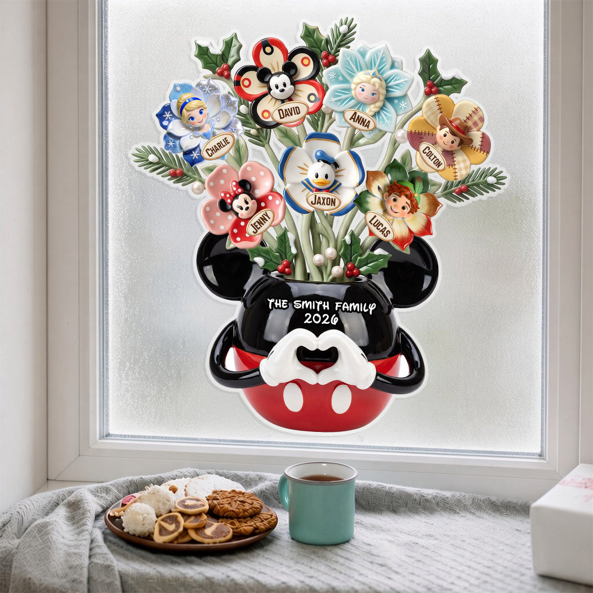 Lovely Family Flower Vase Decal - Personalized Gifts For Family 04qhtn281026-Homacus
