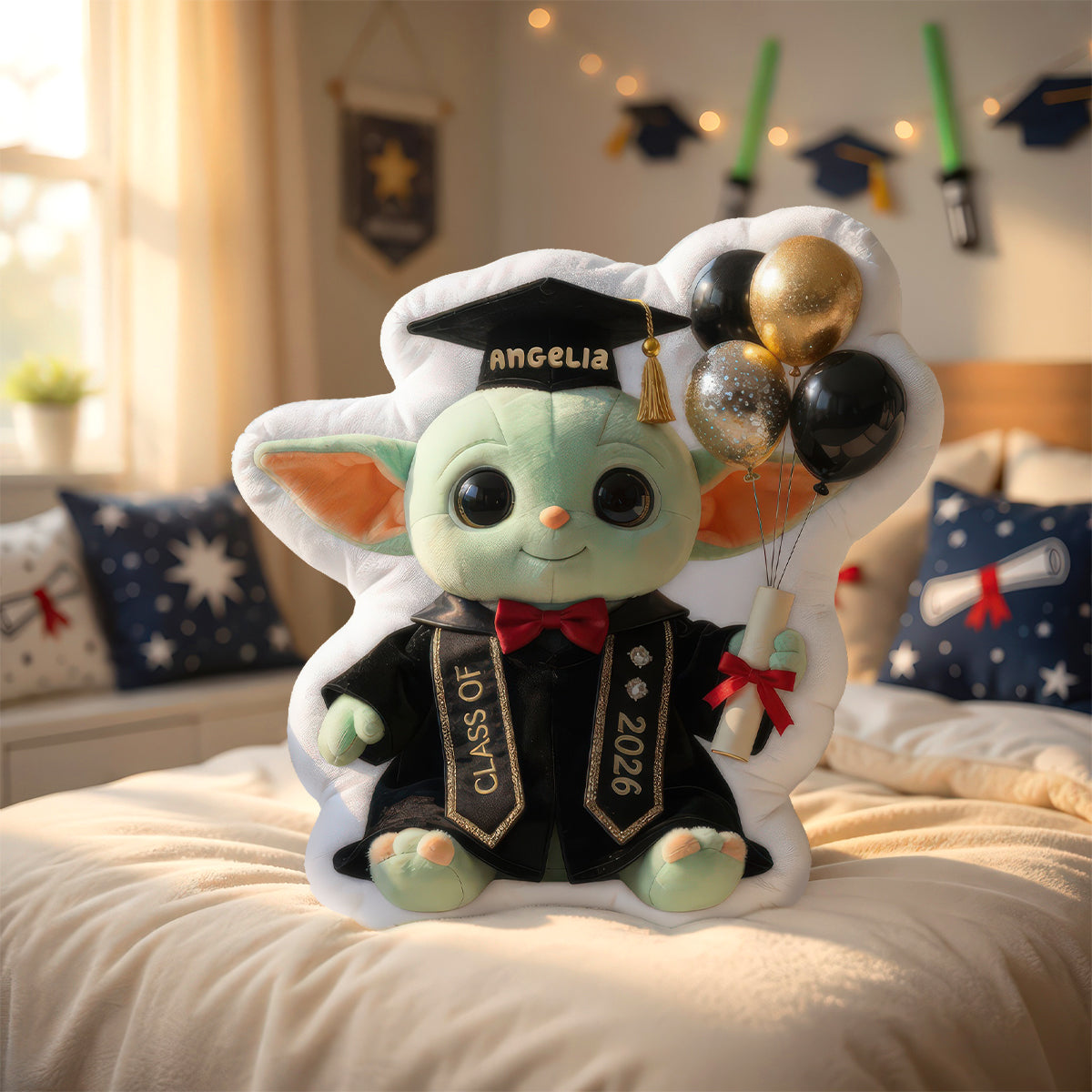 Cute Graduation Scholar Shaped Pillow - Personalized Gift For Graduation 05PGDH140526-Homacus