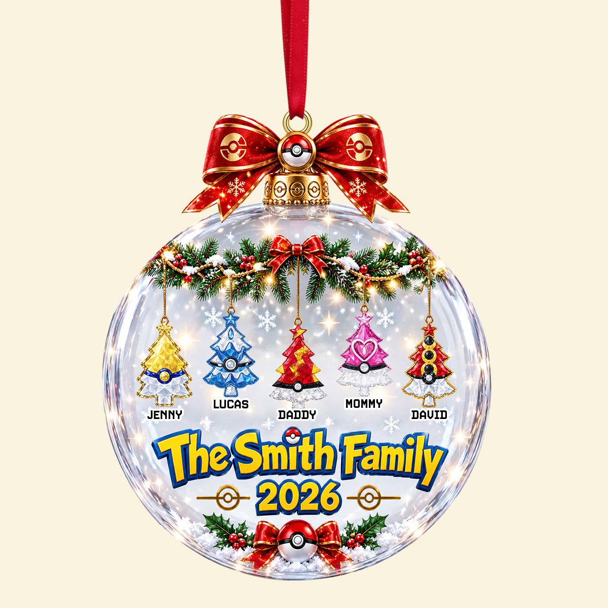 Family Tree Ornament - Personalized Christmas Gifts 03OHTN070926