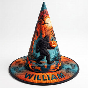 Squatching Through Halloween Quilted Witch Hat, Personalized Gifts For Bigfoot Lovers 05QHQN180826-Homacus