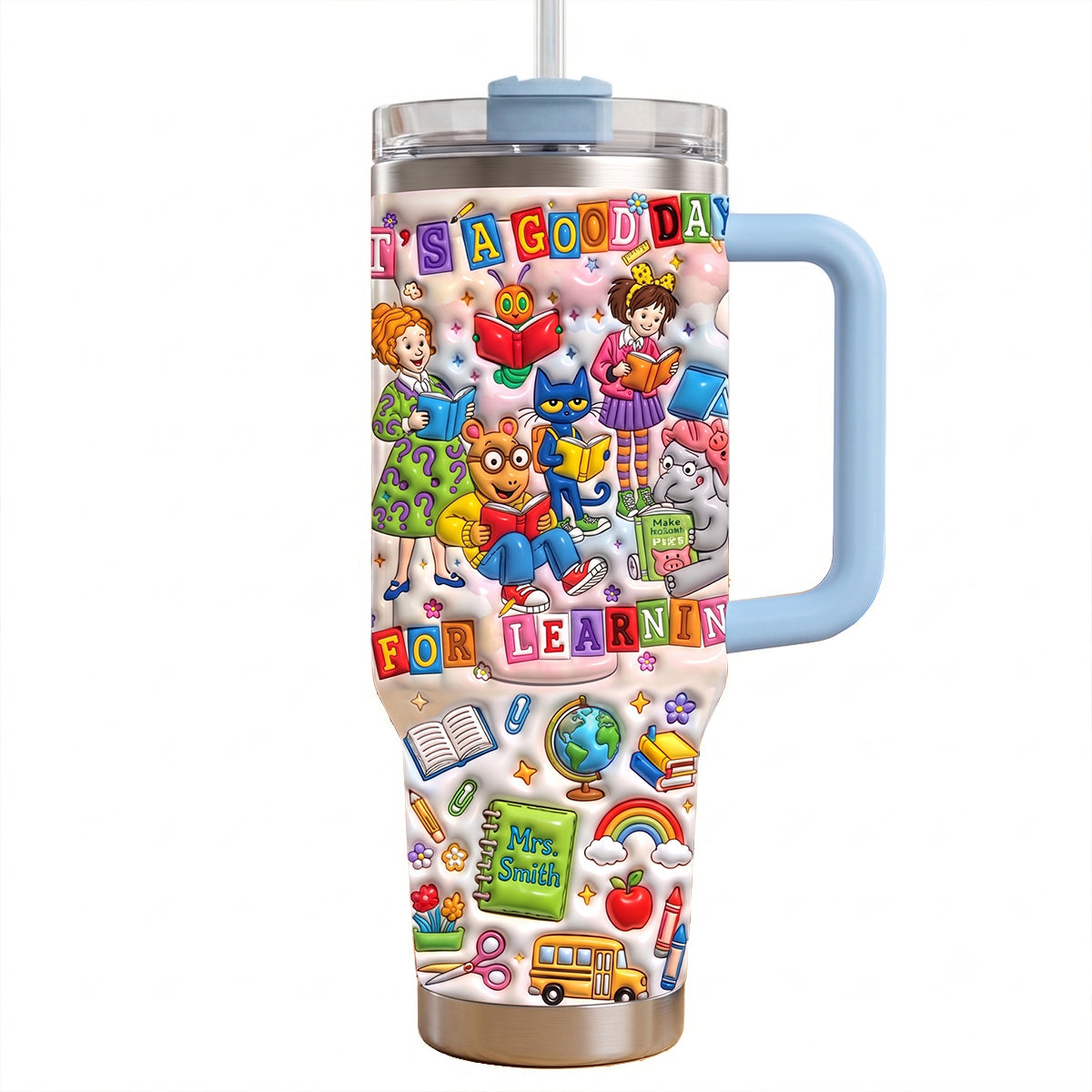 Vibrant & Joyful Class 40oz Tumbler With Handle, Personalized Gifts For Teacher 04qhtn220726-Homacus