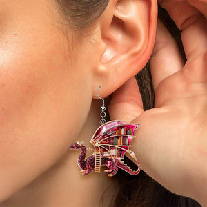 Mystical Book Acrylic Earrings- Personalized Gift For Book Lovers 02TGQN140625-Homacus
