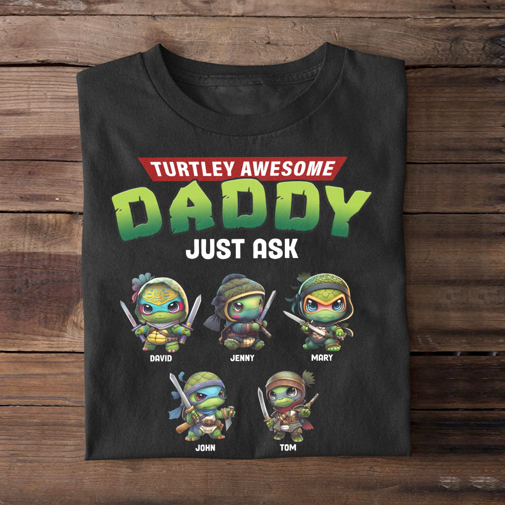 Personalized Gifts For Dad Shirt Awesome Daddy Just Ask 01totn300124-Homacus