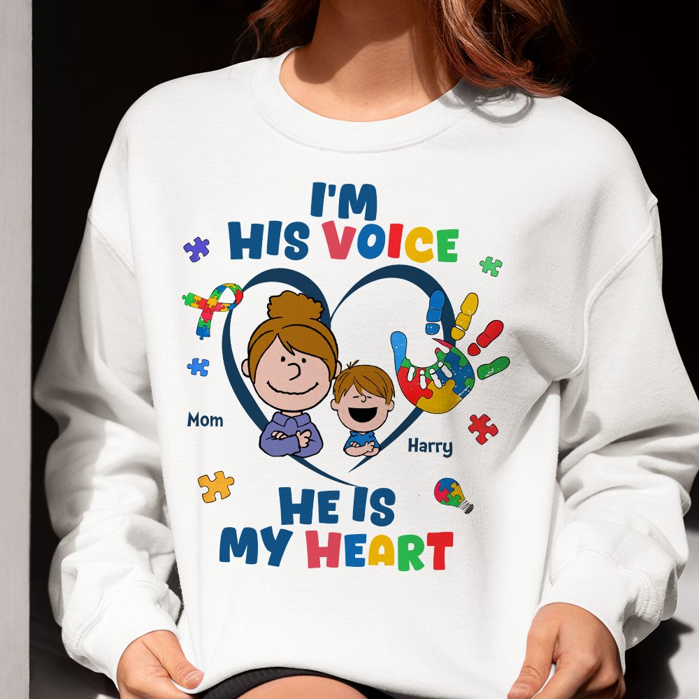 Personalized Gifts For Autism Mom Shirt I'm His Voice 03kapu240225hh-Homacus