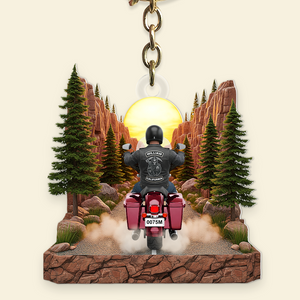 Biker Keychain - Personalized Gifts For Biker 01ohpu050625-Homacus