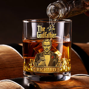 Mafia Gentleman Round Whiskey Glass - Personalized Gifts For Movie Fans 02hyqn110825-Homacus