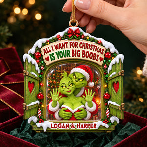 Cheeky Couple Holiday Ornament - Personalized Christmas Gifts For Couple 07ohdt071026-Homacus