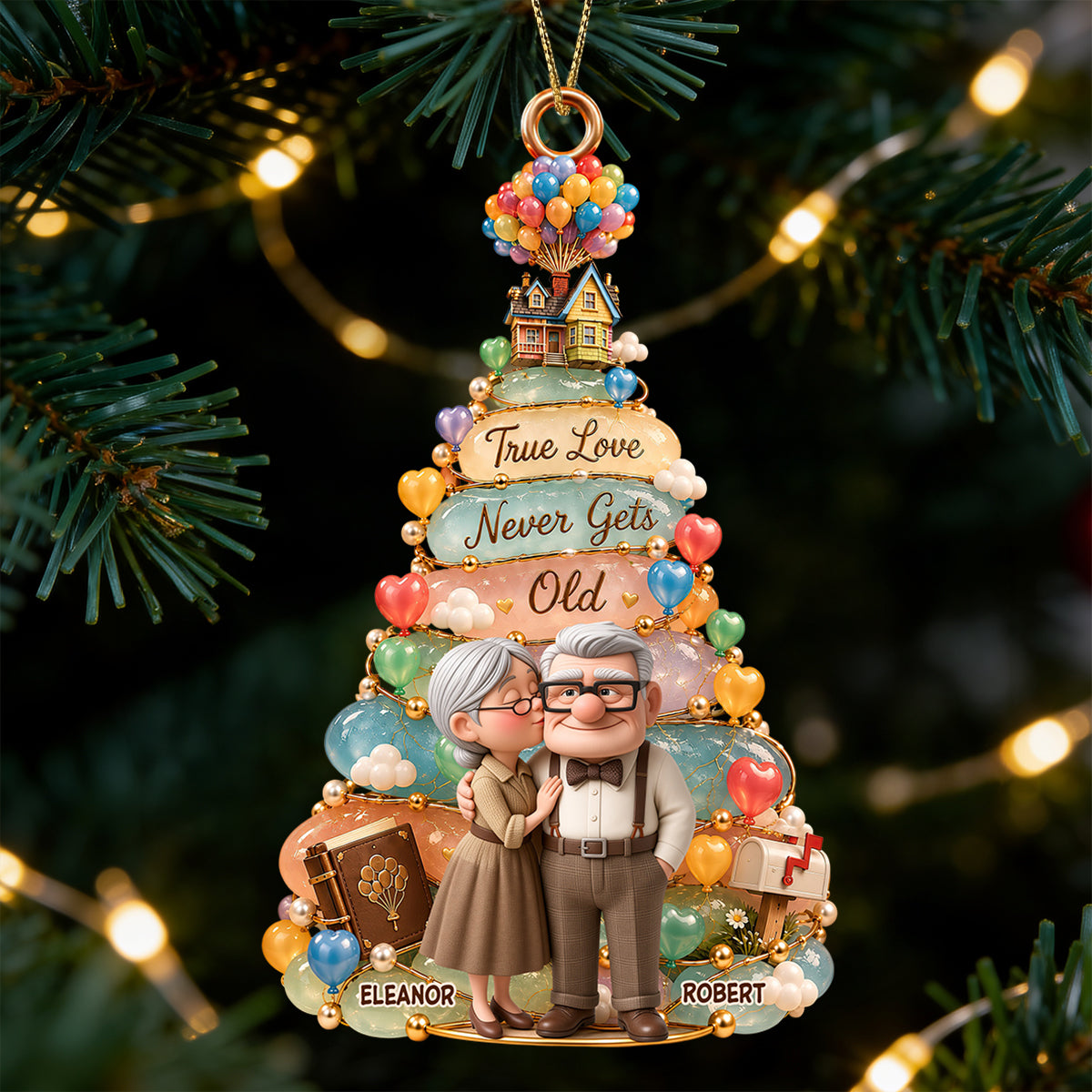 True Love Never Gets Old Ornament - Personalized Christmas Gifts For Couple 08nadt061026-Homacus