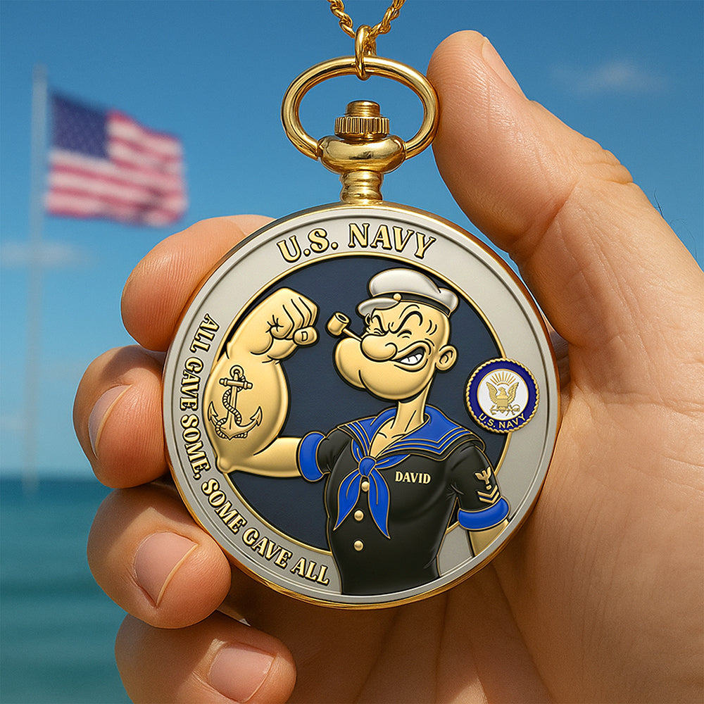 Service Remembered Pocket Watch Personalized Gifts For Veteran 04NAQN190625-Homacus