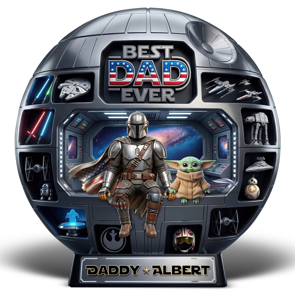 Dad Space Station Acrylic Plaque, Personalized Gifts For Dads 02qhqn150526-Homacus