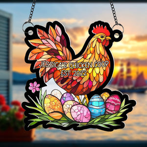 Personalized Gifts For Chicken Lover Window Hanging Suncatcher Ornament 01XQQN180225-Homacus
