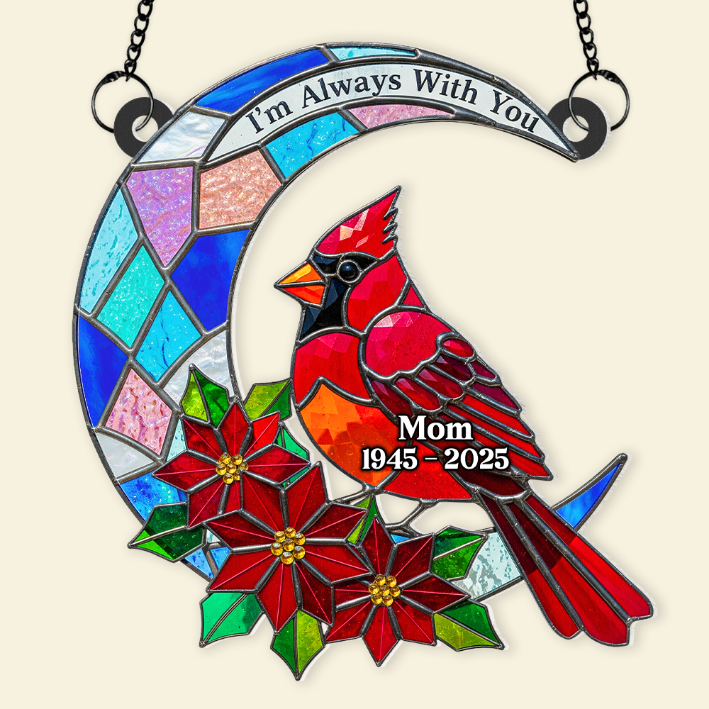 Cardinal Bird Acrylic Window Suncatcher Ornament - Personalized Remembrance Gifts 03napu120625-Homacus