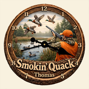 Duck Hunting Wall Clock Personalized Gifts For Hunters 01HUDT231225-Homacus