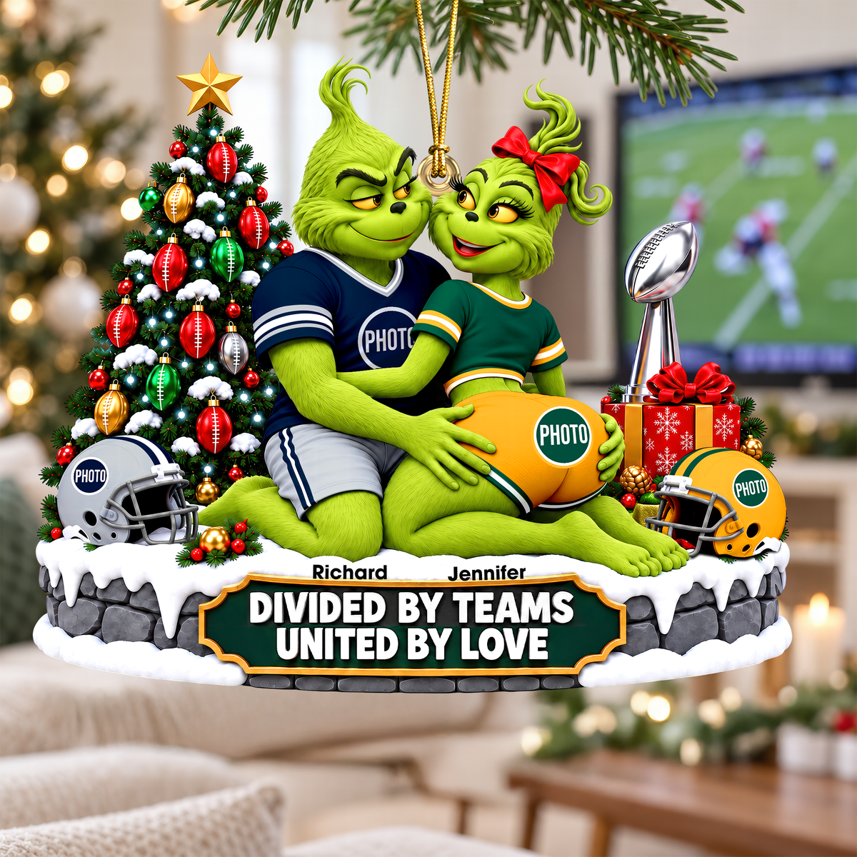 Rivals On Game United By Love Ornament - Personalized Christmas Gifts For Couple 01ohqn061026-Homacus