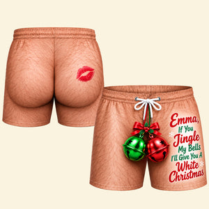 Naughty Christmas Men's Beach Shorts - Personalized Gifts For Him 02hutn221026