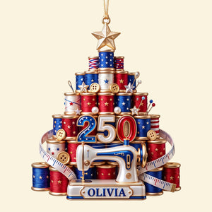 Festive Stitching Machine Ornament - Personalized Gift For Sewing Lovers 05PGTN050926-Homacus