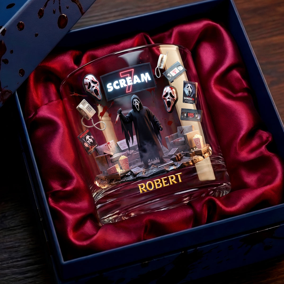 Horror Movie Round Glass - Personalized Gifts For Horror Lovers 03ohqn120326-Homacus