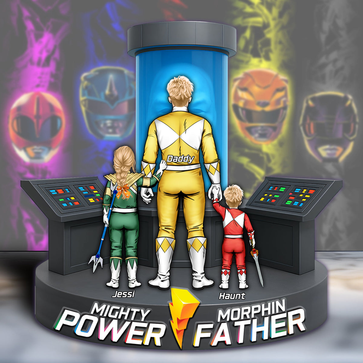 Power Dad Plaque - Personalized Gift For Dad 012OHLU180425HH-Homacus