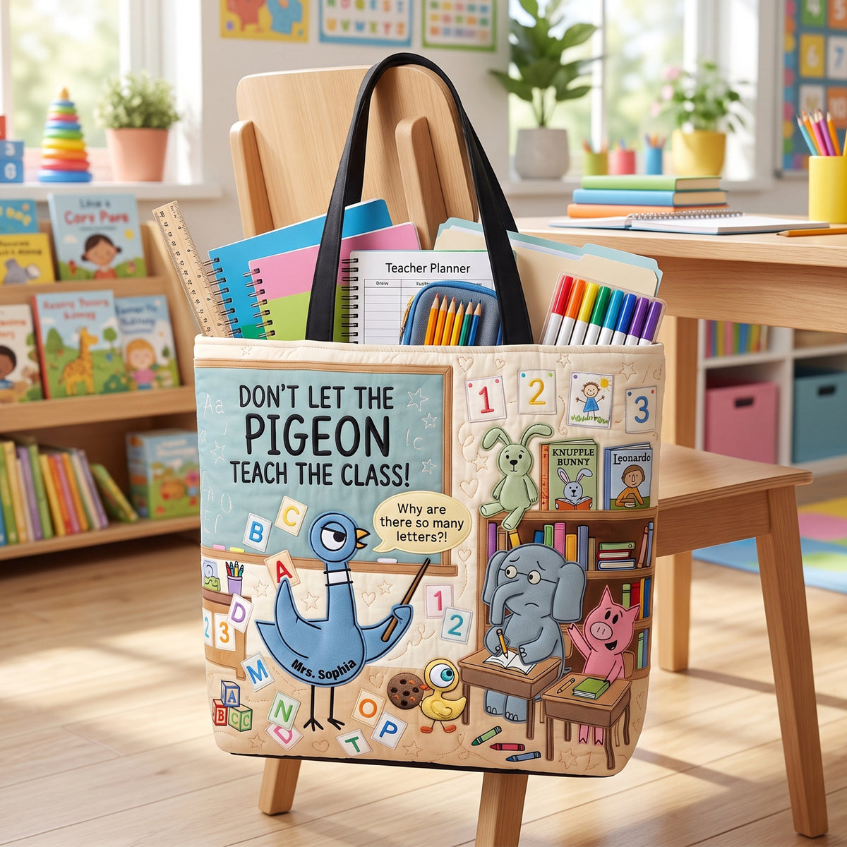 Cute Classroom Tote Bag - Personalized Gifts For Teacher 04naqn230726