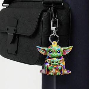 Personalized Gifts For Autism Awareness Mom Keychain Galaxy Character-Homacus