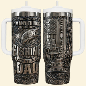 Bold Fishing Dad 40oz Tumbler With Handle, Personalized Gifts For Fishing Dad 05qhtn280426-Homacus