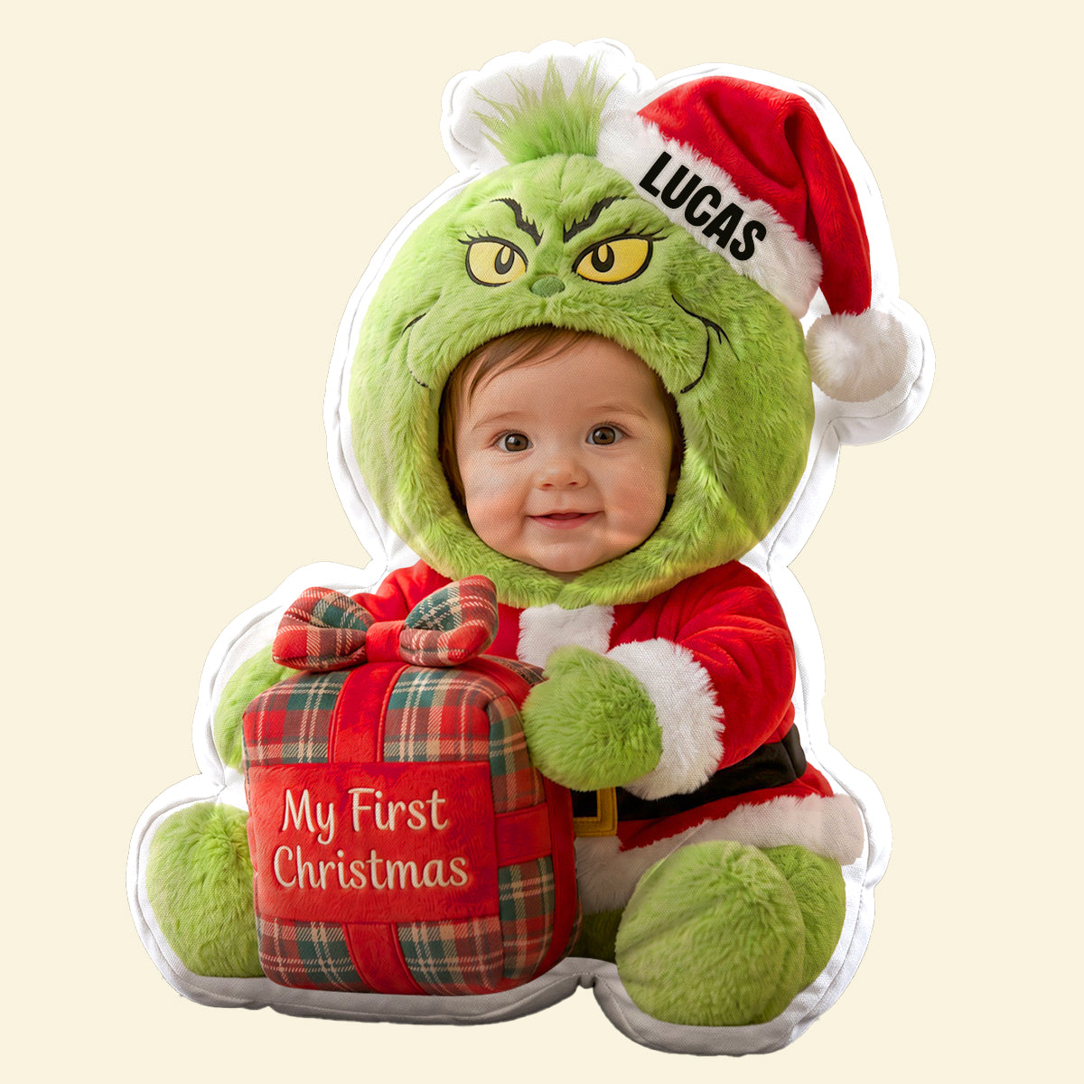 Baby First Christmas Lovely Mischief Pillow - Custom Photo Christmas Gifts For Kids 02pgtn141026-Homacus