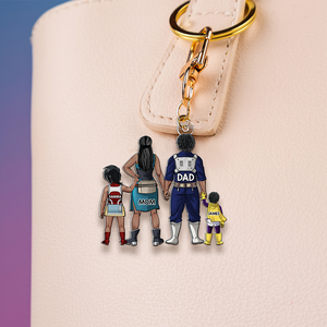 Personalized Gifts For Family Keychain Anime Family 01QHHU260225HH-Homacus