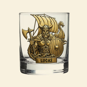 True Warriors Whiskey Glass Personalized Viking Gifts 03NATN050825-Homacus