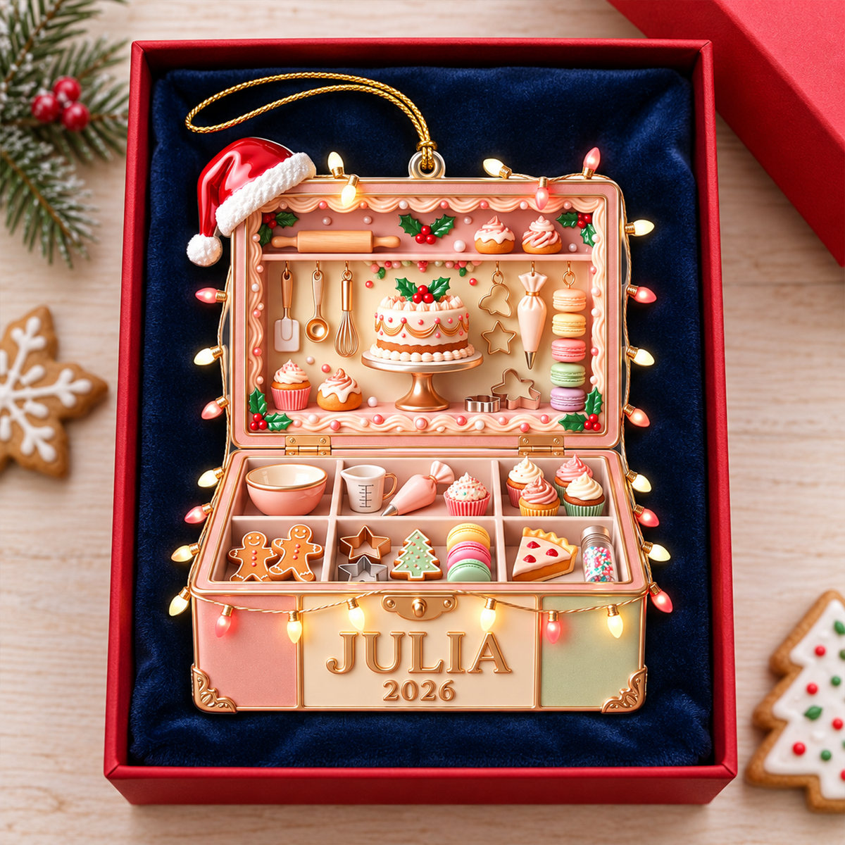 Santa's Favorite Baker Ornament - Personalized Gifts For Bakers 10PGQN141026-Homacus