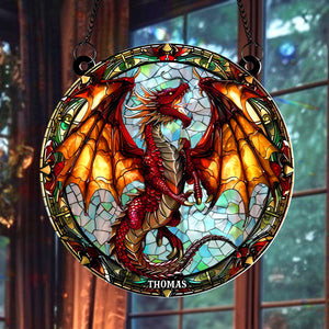 Personalized Gifts For Dragon Lovers Sun Catcher Ornament 02hutn210824-Homacus