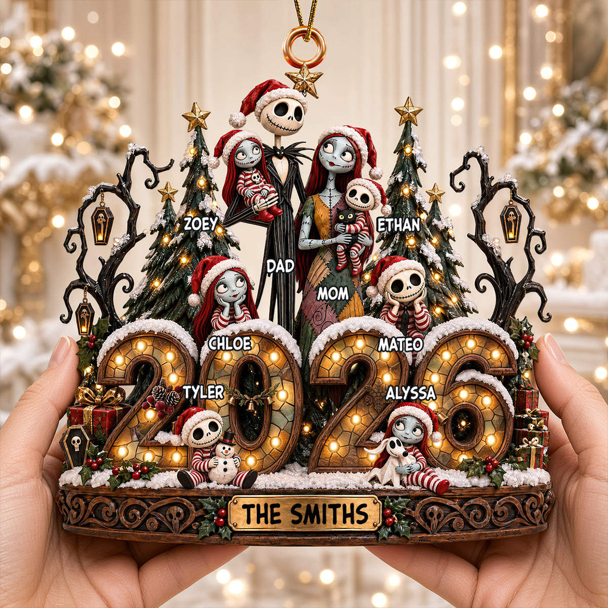 Spooky Family Christmas Ornament - Personalized Gifts For Family 01padt051026-Homacus