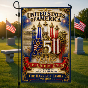 America 250th Anniversary Garden Flag - Personalized Gifts For Patriots 04paqn290526