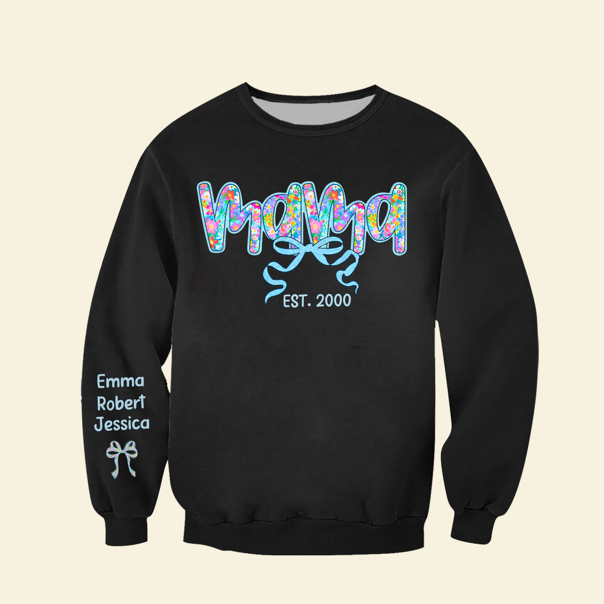 Personalized Gifts For Mom 3D Shirt Mama Flower Bow 03kapu250325-Homacus