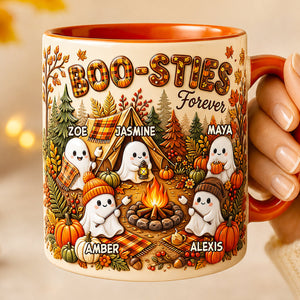 Boo-Sties Forever Fall Camping Coffee Mug - Personalized Gift For Besties 01TODT190826-Homacus