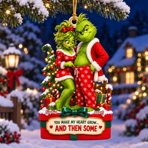 Funny Couple Ornament - Personalized Gifts For Couple Christmas Ornament 10TOQN231026-Homacus