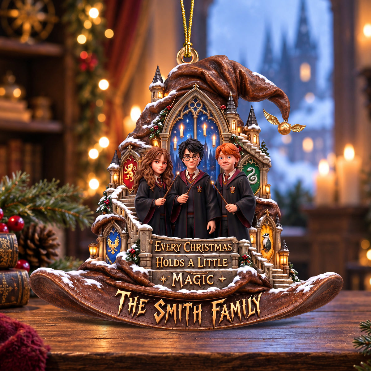 Mystical Academy Hat Ornament - Personalized Christmas Gifts For Fantasy Lovers 05HAQN190926