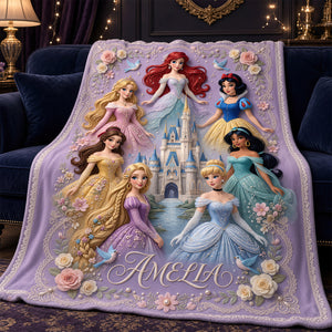 Lovely Fairy Tale Princesses Blanket - Personalized Gifts 04padt061026