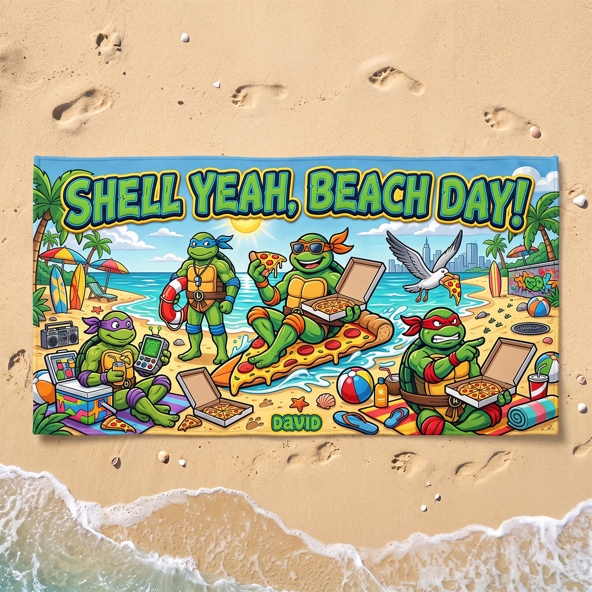 Shell Yeah, Beach Day Beach Towel - Personalized Gifts 04tyqn160726-Homacus