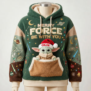 Merry Force Be With You Shirt - Personalized Gifts For Christmas Universe Theme Shirt 04NADT170926