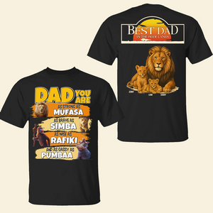 Lion Dad Shirt - Personalized Gifts For Dad 03HUPU060525-Homacus