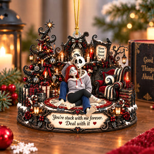 Gothic Couple Christmas Ornament - Personalized Gifts For Couple 02toqn220926